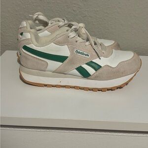 Reebok Classic White and Green Trainers